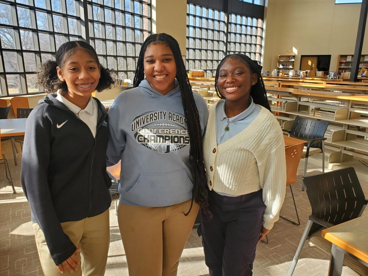 Sky Thomas, Layla Whitney and LaRyah Brooks won the Quilt Project
