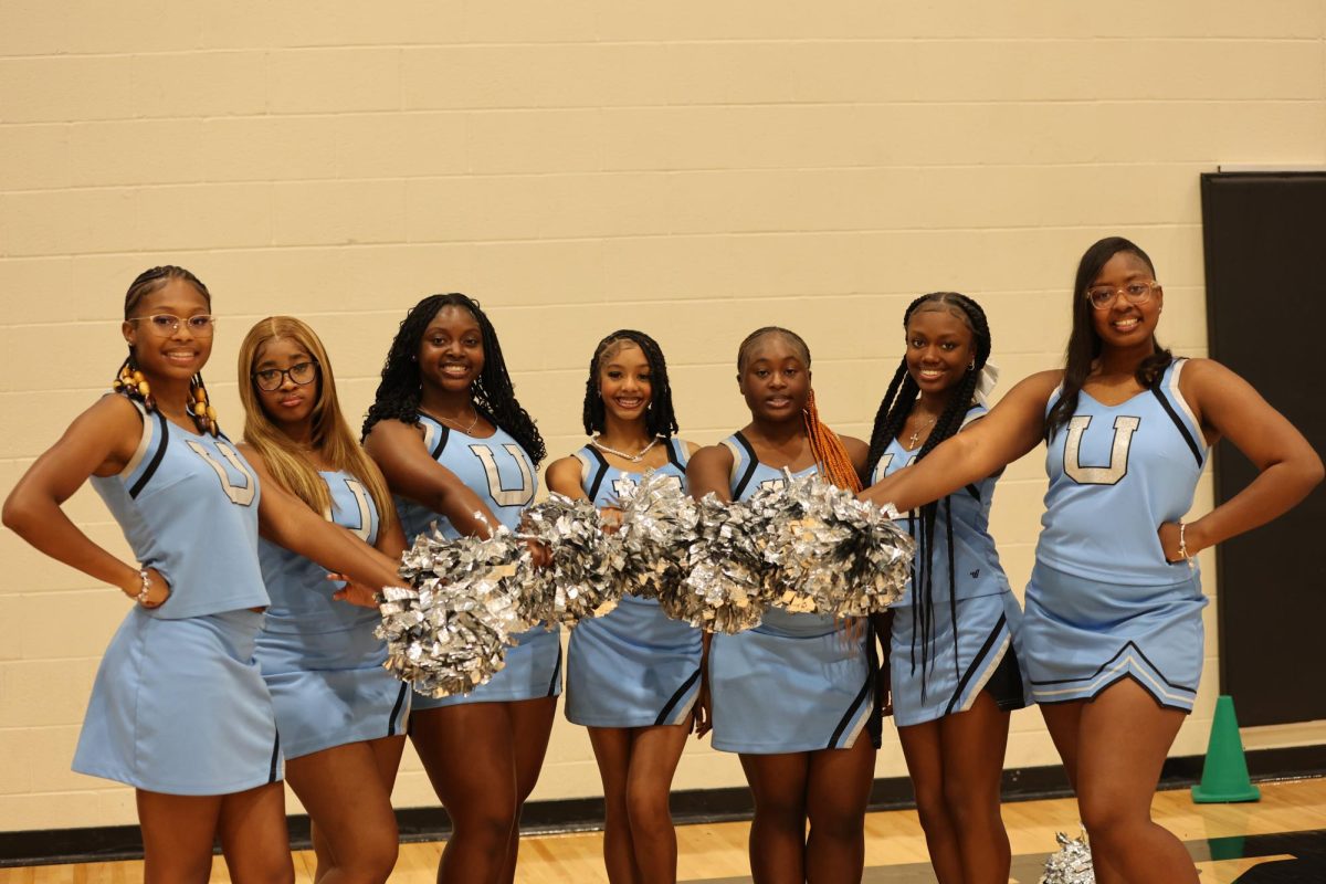 Senior members of G-step, cheerleading and the boys’ and girls’ basketball teams were honored at senior night in late February. 