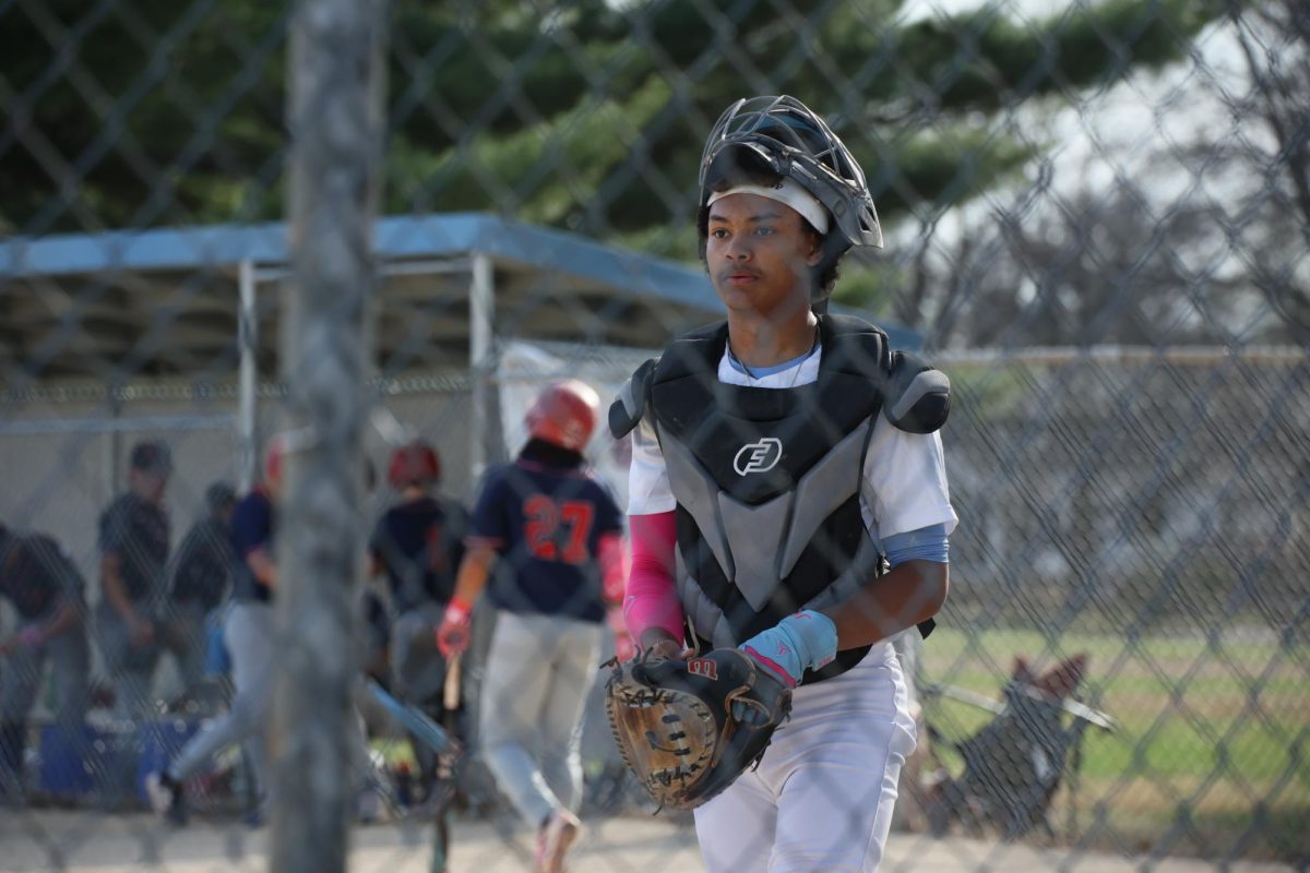 Smith has played some catcher this year for the Gryphons.